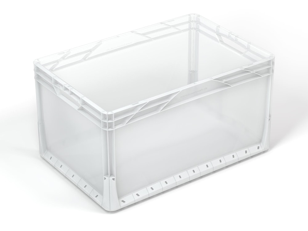 66 Ltr Euronorm Clear Plastic Stacking Container - Clear