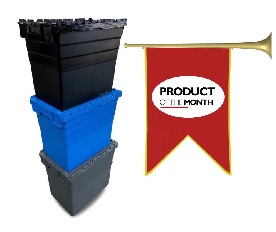 95 Litre Heavy Duty Colour Coded Attached Lid Containers