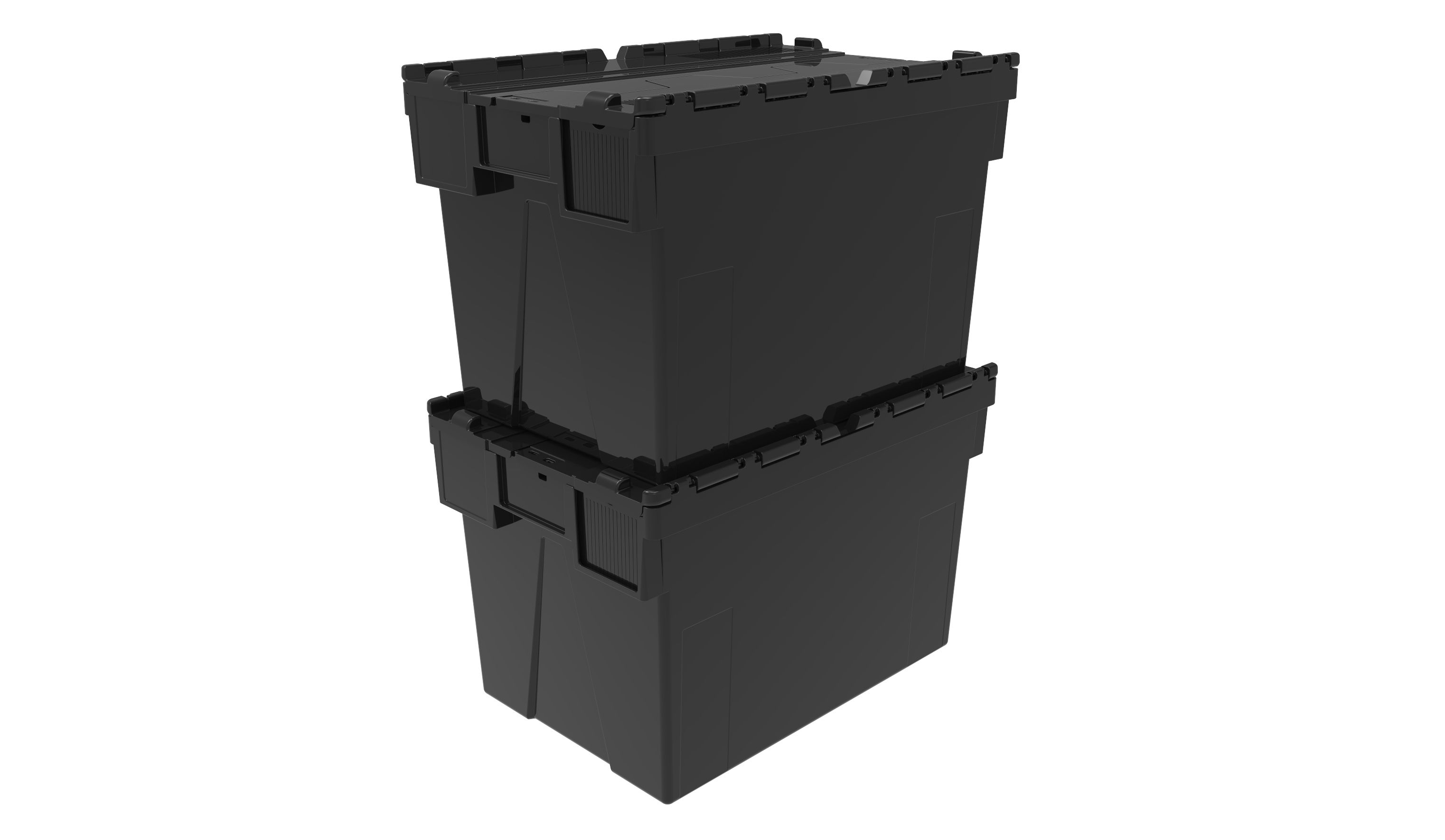 77 Ltr Super Strong Recycled Attached Lid Container